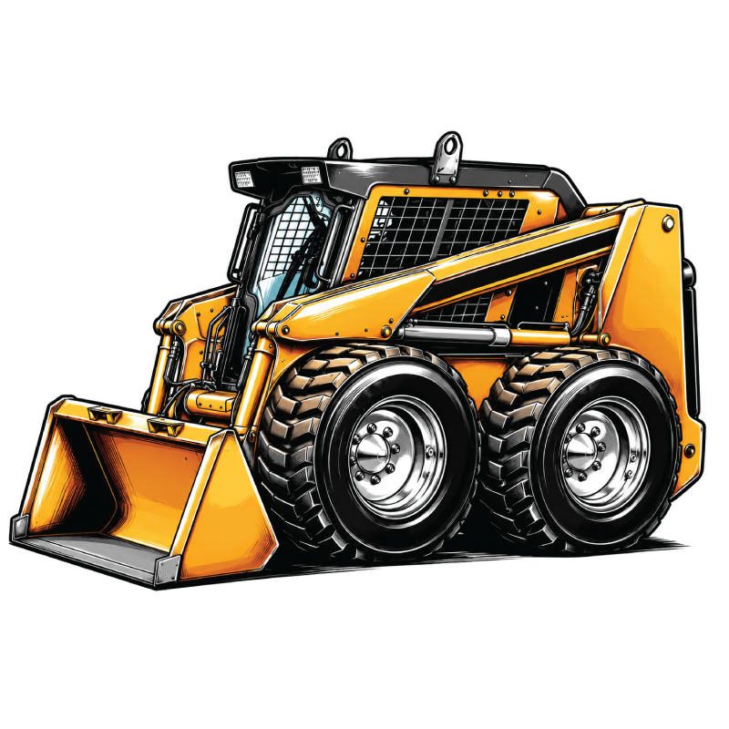 Custom Construction Equipment Vehicle Illustration